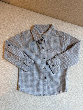 Me & Henry London Plaid Button-up Shirt size 3/4 years